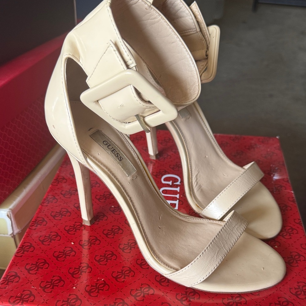 Guess Women's Beige Strappy Heels